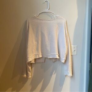 Free People Walking in Hueco Back tie long sleeve top size S – XS